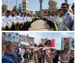 📸مراسم تشییع شهید مجتبی وزیری آتش نشان سازمان آتش‌نشانی و خدمات ایمنی شهرداری شیراز